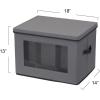 Household Essentials Tall Wine and Bottle Storage Chest, Gray(Gray)