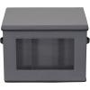 Household Essentials Tall Wine and Bottle Storage Chest, Gray(Gray)