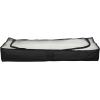 Household Essentials Under Bed Storage Bag 1 Pack, Clear PEVA Top and Soft Sides, Perfect for Clothes, Blankets and More(Black)