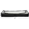 Household Essentials Under Bed Storage Bag 1 Pack, Clear PEVA Top and Soft Sides, Perfect for Clothes, Blankets and More(Black)