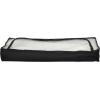 Household Essentials Under Bed Storage Bag 1 Pack, Clear PEVA Top and Soft Sides, Perfect for Clothes, Blankets and More(Black)