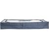 Household Essentials Under Bed Storage Bag 1 Pack, Clear PEVA Top and Soft Sides, Perfect for Clothes, Blankets and More(Denim)