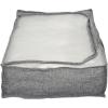 Household Essentials Under Bed Storage Bag 1 Pack, Clear PEVA Top and Soft Sides, Perfect for Clothes, Blankets and More(Graphite)