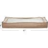 Household Essentials Under Bed Storage Bag 1 Pack, Clear PEVA Top and Soft Sides, Perfect for Clothes, Blankets and More(Latte)