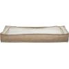 Household Essentials Under Bed Storage Bag 1 Pack, Clear PEVA Top and Soft Sides, Perfect for Clothes, Blankets and More(Latte)