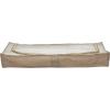 Household Essentials Under Bed Storage Bag 1 Pack, Clear PEVA Top and Soft Sides, Perfect for Clothes, Blankets and More(Latte)