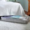 Household Essentials Under Bed Storage Bag 1 Pack, Clear PEVA Top and Soft Sides, Perfect for Clothes, Blankets and More(Silver)