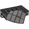 Household Essentials Windowed Flatware Storage Chest, 5 Compartment Storage with Serving Utensil Pouch, Removable Lid, Stackable, Foldable, Gray(Grey)