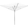Household Essentials 17130-1 Rotary Outdoor Umbrella Drying Rack | Aluminum | 30-Lines with 210 ft. Clothesline,Silver(80.0″L x 78.0″W x 72.0″H)