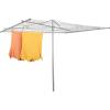 Household Essentials 17130-1 Rotary Outdoor Umbrella Drying Rack | Aluminum | 30-Lines with 210 ft. Clothesline,Silver(84.0″L x 72.0″W x 72.0″H)
