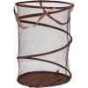 Household Essentials 2027-1 Pop-Up Collapsible Mesh Laundry Hamper | Charcoal(Brown)