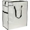 Household Essentials 2622 MightyStor Large Storage Bag with Handles | Clothing and Linen Storage Bag | White Tarp with Black Trim(Medium)