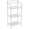 Household Essentials 2-Tier Metal Wall Mount Bathroom Storage Rack, Silver(White)