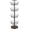Household Essentials 4-Tier Shoe Storage Tree, Matte Black(Bronze)