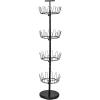 Household Essentials 4-Tier Shoe Storage Tree, Matte Black(Matte Black)