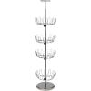Household Essentials 4-Tier Shoe Storage Tree, Matte Black(Silver)