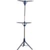 Household Essentials 5012-1 Portable 2-Tier Clothes Drying Rack Tri-pod | Dry Wet Laundry or Hang Clothes | Silver and Blue(Large)