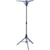 Household Essentials 5012-1 Portable 2-Tier Clothes Drying Rack Tri-pod | Dry Wet Laundry or Hang Clothes | Silver and Blue(Medium)