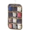 Household Essentials 66612 Sweater Storage Bags | Set of 2 | Coffee Linen,Brown/Clear(Jewelry-Stocking)