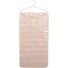 Household Essentials 80-Pocket Hanging Jewelry and Accessories Organizer, Natural Canvas,White, 5″