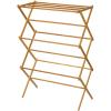 Household Essentials Bamboo Folding Clothes Drying Rack, Upscale Laundry Rack with 11 Dowels, Environmentally Friendly, Stable Frame, Shelf for Drying Flat(Natural Bamboo)