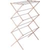 Household Essentials Bamboo Folding Clothes Drying Rack, Upscale Laundry Rack with 11 Dowels, Environmentally Friendly, Stable Frame, Shelf for Drying Flat(Natural/White Birch)