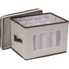 Household Essentials Champagne Flute Storage Box, 12 Sturdy Compartments, Windowed Front Panel, 2 Riveted Handles, Foldable and Stackable Storage Box, Gray(Natural)