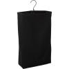 Household Essentials Door Hanging Laundry Bag, Washable Canvas Bag with Loop Handle, Holds Two Loads of Laundry, Great for Dorms and Small Spaces, Black(Black)