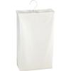 Household Essentials Door Hanging Laundry Bag, Washable Canvas Bag with Loop Handle, Holds Two Loads of Laundry, Great for Dorms and Small Spaces, Black(White)