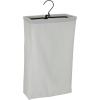 Household Essentials Door Hanging Laundry Bag, Washable Canvas Bag with Loop Handle, Holds Two Loads of Laundry, Great for Dorms and Small Spaces, Black(White/Black)