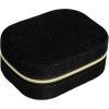 Household Essentials Fabric 2-Layer Jewelry Organizer Box with Clasp Closure, Black(Black)