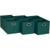 Household Essentials Foldable Fabric Storage Cubes 6-Pack – 11x11x11 Stackable Non-Woven Bins with Chipboard Sides & Grommet Handles – Closet, Shelf, Nursery, or Office Organizer – Burgundy(Forest Green)