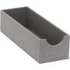 Household Essentials Grey 725-1 Deep Drawer Organizer Box for Storage | 12 in x 4 in x 3.13, Silver(Silver)