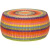 Household Essentials Handwoven Resin Storage Stool Ottoman, 16″ Dia. x 9″ H, Brown(Multi Color)