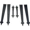 Household Essentials Hinge IT Premium Carriage House Handle & Hinge, Black Garage Door Magnet, 4 Hingle 2 Handles (Pack of 1)(Pack of 1)