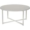 Household Essentials Jamestown Round Coffee Table Ashwood Rustic Wood Grain and Black Metal 31.5 x 31.5, Taupe(White)