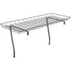 Household Essentials Rear Display Over-The-Washer Storage Shelf to Organize and Store Laundry Room Supplies, Silver(Matte Black)