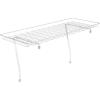 Household Essentials Rear Display Over-The-Washer Storage Shelf to Organize and Store Laundry Room Supplies, Silver(Silver)
