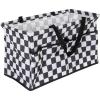 Household Essentials Sea Shell Krush Container All-Purpose Utility Tote with Pockets(Checkerboard)