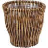 Household Essentials Small Reed Willow Waste Basket, Handwoven Basket with Removable Liner, Attractive Alternative to Plastic or Metal Cans, Natural(Brown)