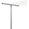 Household Essentials Steel Outdoor Clothesline Single T-Post, Silver(Two Piece)