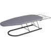 Household Essentials Tabletop Ironing Board with Iron Rest and Door Hanger | Compact Folding Ironing Station for Dorm Rooms, Apartments, and Small Spaces | 36.5″x12″(Grey/Black)