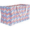 Household Essentials Teal Striped Krush Container All-Purpose Utility Tote(Chevron)