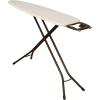 Household Essentials Ultra Ironing Board, 4-Leg, with Steel Top and Iron Rest, Cotton Cover with Fiber Pad, Heat and Stain Resistant, Antique Bronze Frame(Natural/Bronze)