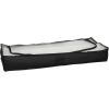 Household Essentials Under Bed Storage Bag 1 Pack, Clear PEVA Top and Soft Sides, Perfect for Clothes, Blankets and More(Black)