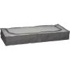 Household Essentials Under Bed Storage Bag 1 Pack, Clear PEVA Top and Soft Sides, Perfect for Clothes, Blankets and More(Grey)