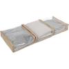 Household Essentials Under Bed Zippered Sweater Storage Bags with Clear Vision Panel, Set of 3, Denim(Brown)