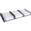 Household Essentials Under Bed Zippered Sweater Storage Bags with Clear Vision Panel, Set of 3, Denim(Denim)