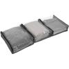 Household Essentials Under Bed Zippered Sweater Storage Bags with Clear Vision Panel, Set of 3, Denim(Graphite)