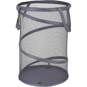 Household Essentials 2027-1 Pop-Up Collapsible Mesh Laundry Hamper | Charcoal(Charcoal)